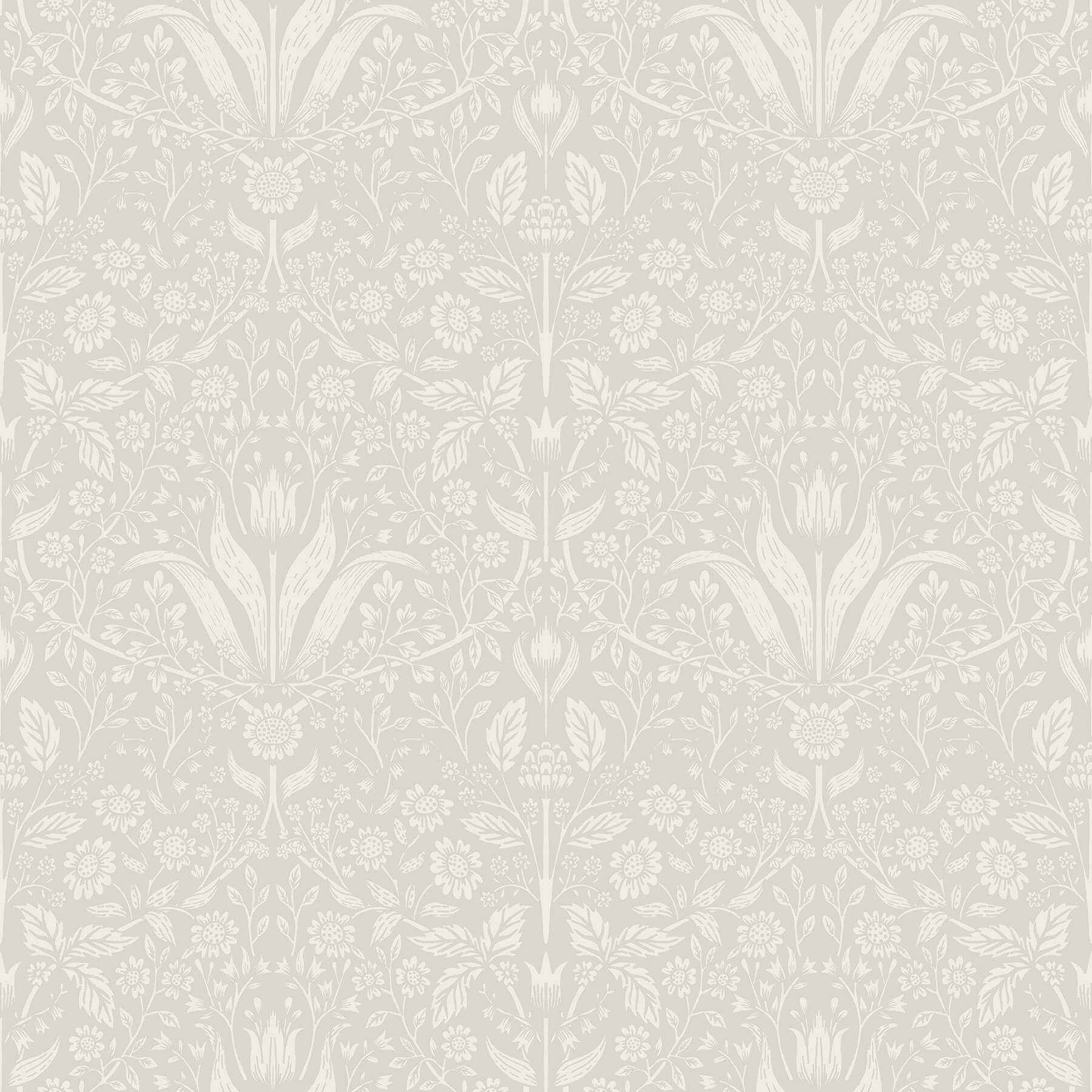 Mara Beige Tulip Ogee Wallpaper - York Wallcoverings - 4143-34039
