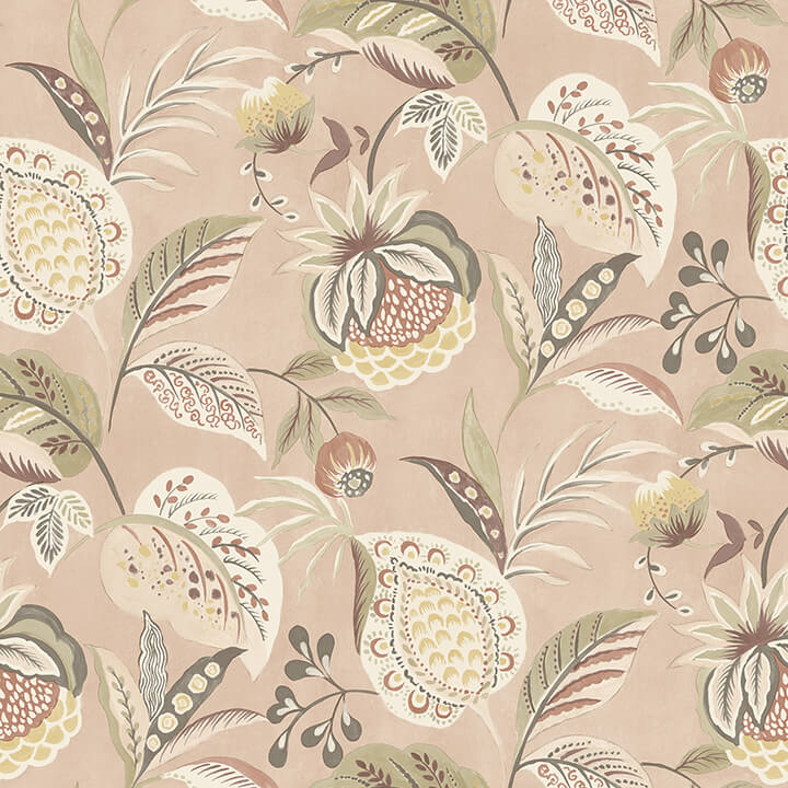 bohemian-blush-jacobean-wallpaper-york-wallcoverings-3125-72303 - York Wallcoverings Wallpaper