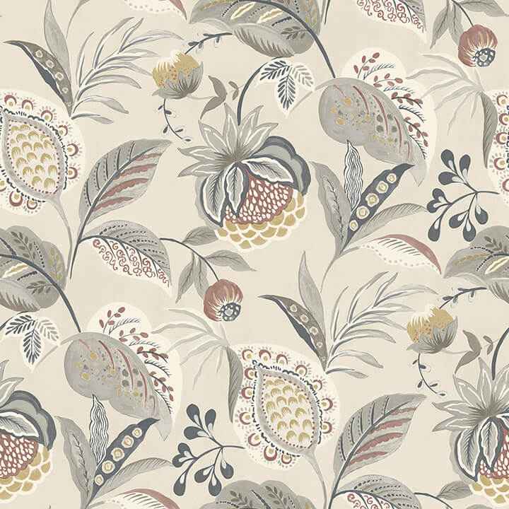 Bohemian Grey Jacobean Wallpaper - York Wallcoverings - 3125-72304 - York Wallcoverings Wallpaper