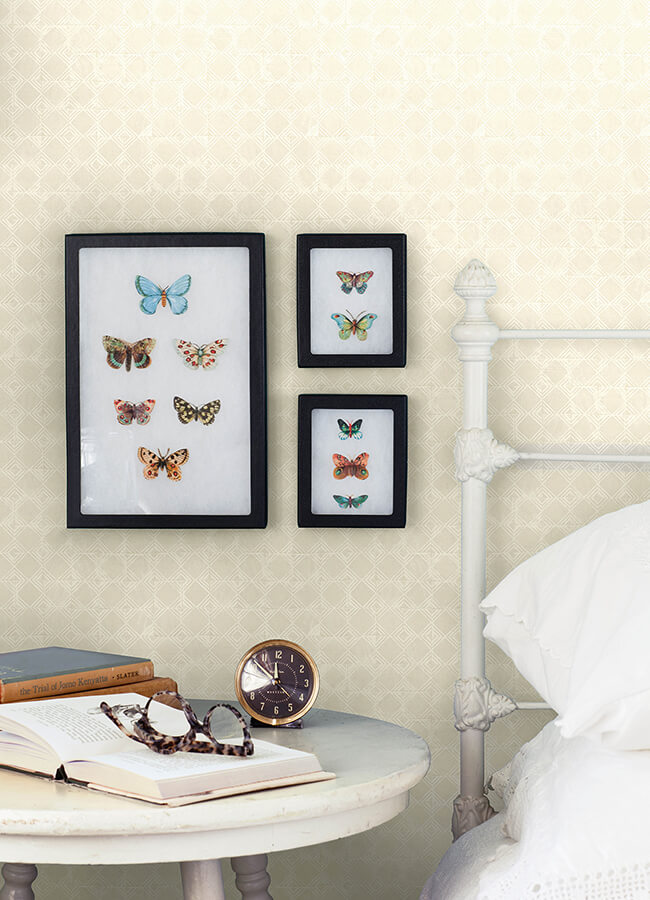 button-block-taupe-geometric-wallpaper-york-wallcoverings-3125-72307 - York Wallcoverings Papel pintado