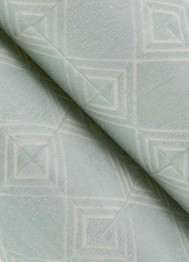 Button Block Aqua Geometric Wallpaper - York Wallcoverings - 3125-72308
