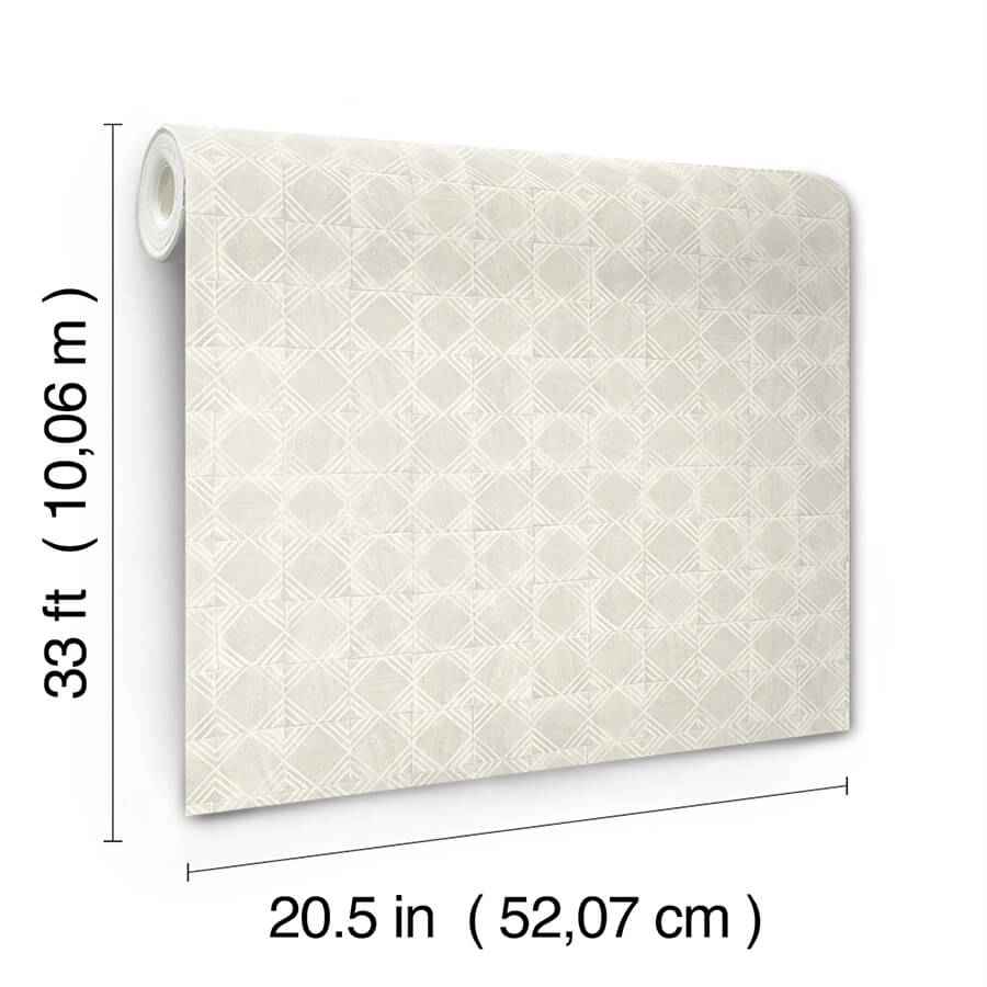 Button Block Light Grey Geometric Wallpaper - York Wallcoverings - 3125-72309 - York Wallcoverings Wallpaper