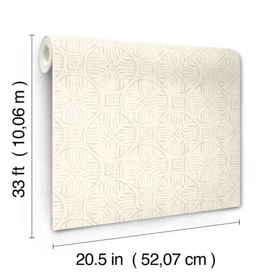 Sandee Dove Medallion Wallpaper - York Wallcoverings - 3125-72311 - York Wallcoverings Wallpaper