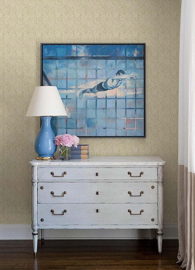 sandee-butter-medallion-wallpaper-york-wallcoverings-3125-72312 - York Wallcoverings Wallpaper