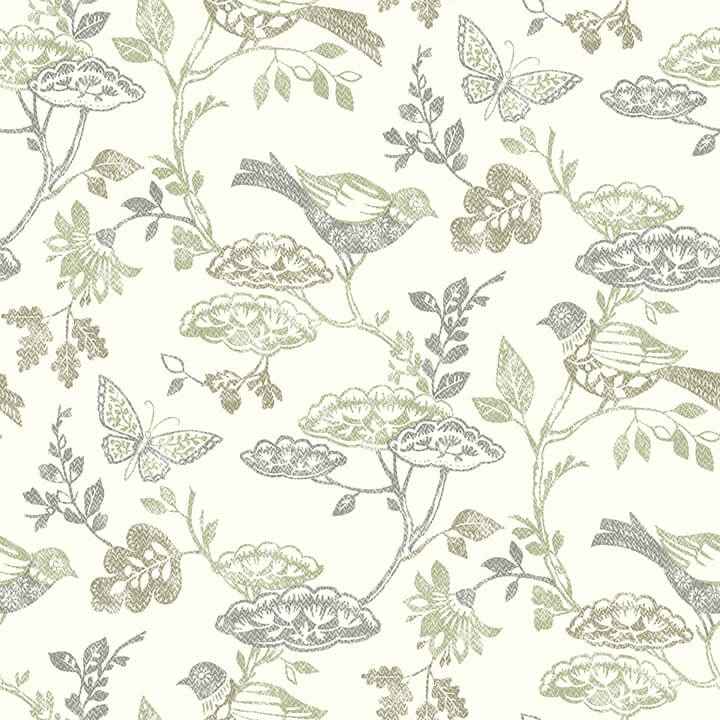 Malmo Green Trail Wallpaper - York Wallcoverings - 3125-72315 - York Wallcoverings Wallpaper