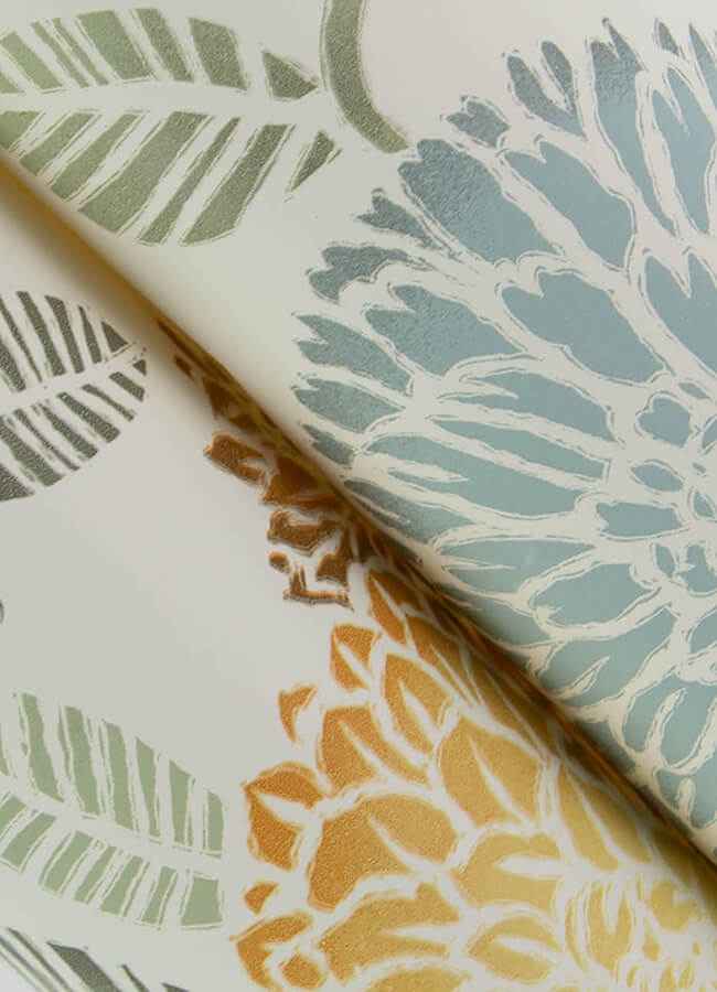 Zalipie Apricot Floral Trail Wallpaper - York Wallcoverings - 3125-72326 - York Wallcoverings Wallpaper