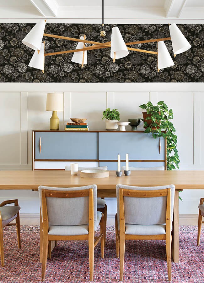 zalipie-black-floral-trail-wallpaper-york-wallcoverings-3125-72327 - York Wallcoverings Wallpaper
