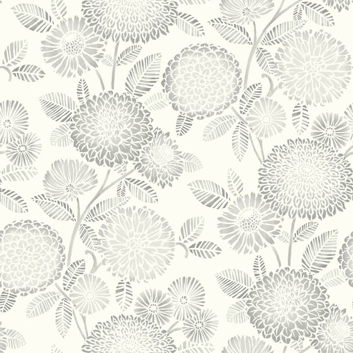 zalipie-grey-floral-trail-wallpaper-york-wallcoverings-3125-72331 - York Wallcoverings Wallpaper