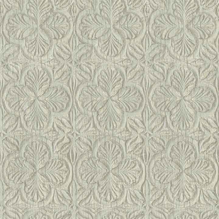 Karachi Light Blue Wooden Damask Wallpaper - York Wallcoverings - 3125-72332 - York Wallcoverings Wallpaper