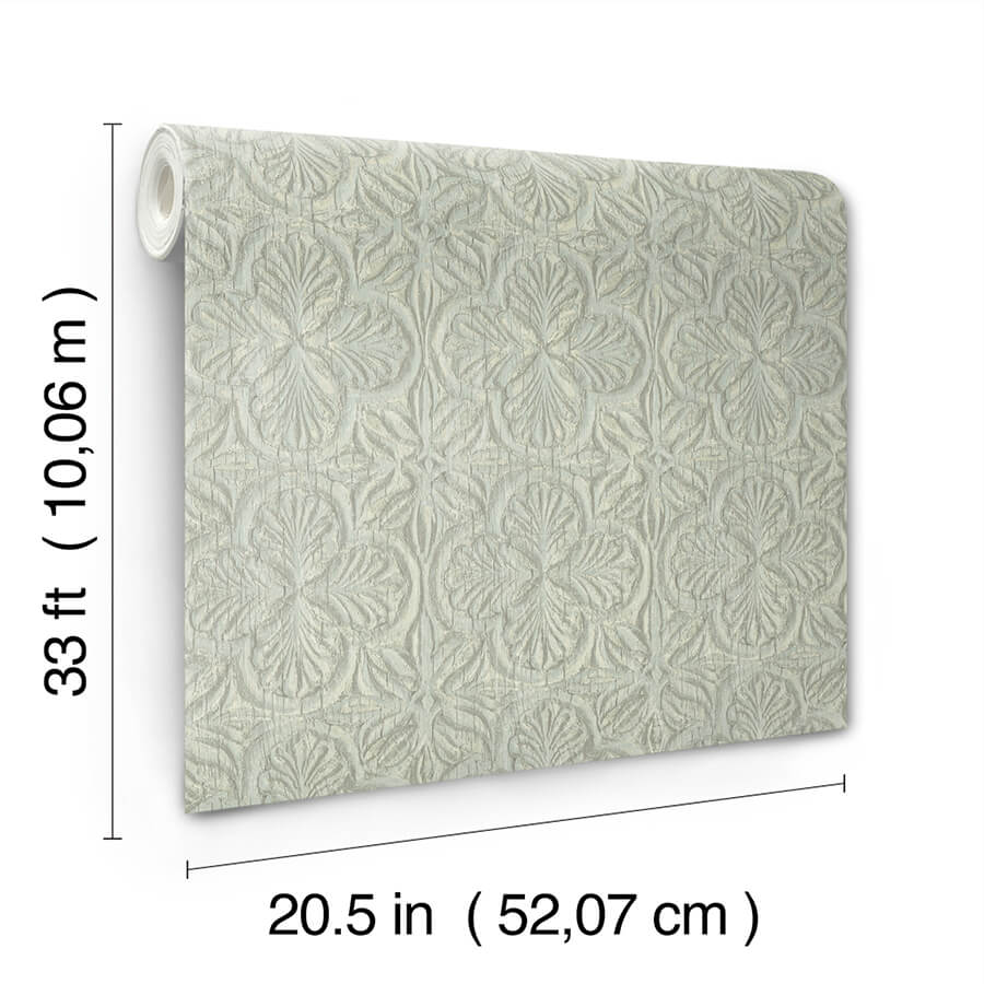 karachi-light-blue-wooden-damask-wallpaper-york-wallcoverings-3125-72332 - York Wallcoverings Papel pintado