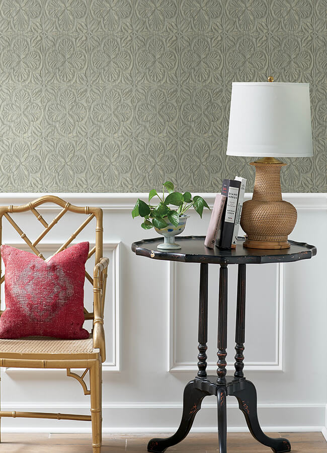 karachi-light-blue-wooden-damask-wallpaper-york-wallcoverings-3125-72332 - York Wallcoverings Papel pintado