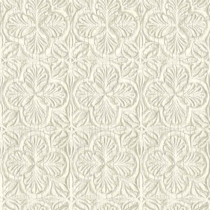Karachi White Wooden Damask Wallpaper - York Wallcoverings - 3125-72334 - York Wallcoverings Wallpaper