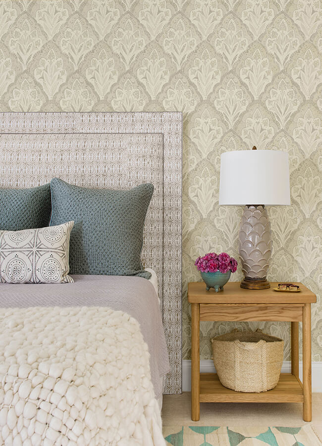 mimir-dove-quilted-damask-wallpaper-york-wallcoverings-3125-72339 - York Wallcoverings Wallpaper