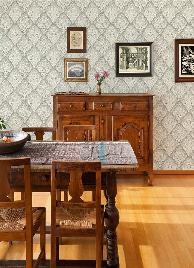 mimir-grey-quilted-damask-wallpaper-york-wallcoverings-3125-72340 - York Wallcoverings Papel pintado