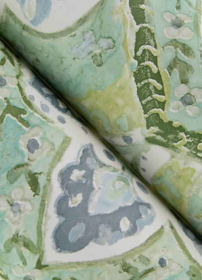Mimir Aquamarine Quilted Damask Wallpaper - York Wallcoverings - 3125-72341 - York Wallcoverings Wallpaper