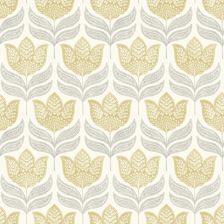 cathal-mustard-tulip-block-print-wallpaper-york-wallcoverings-3125-72342
