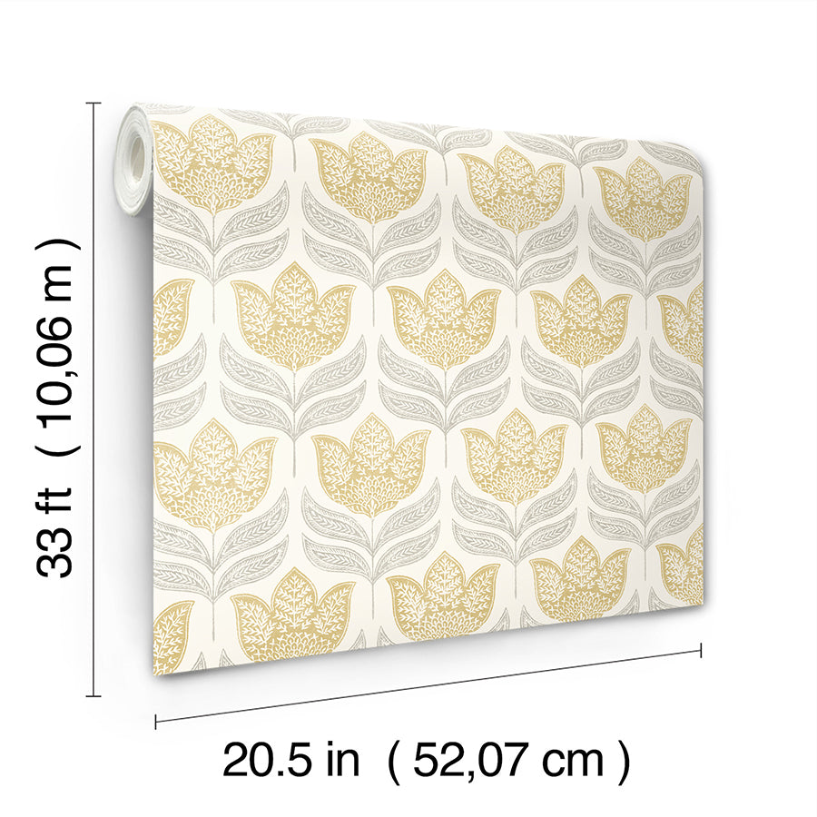 cathal-mustard-tulip-block-print-wallpaper-york-wallcoverings-3125-72342