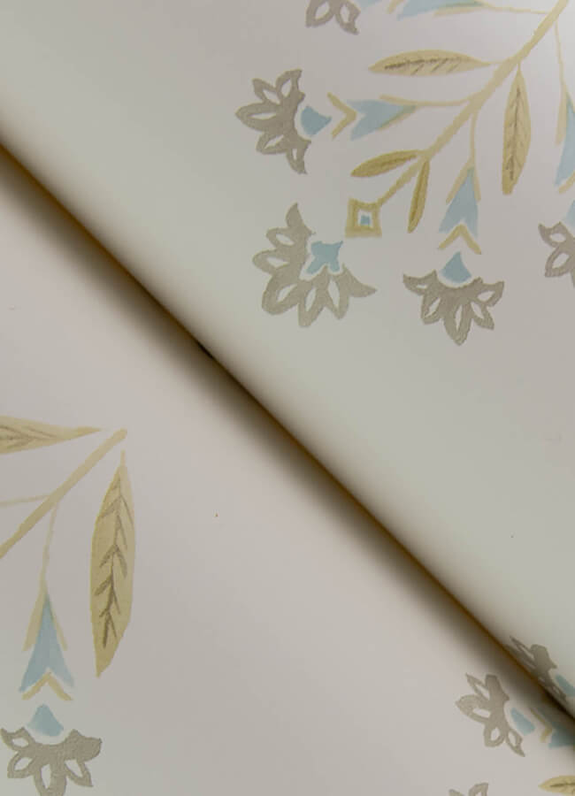 kova-yellow-floral-crest-wallpaper-york-wallcoverings-3125-72348 - York Wallcoverings Wallpaper