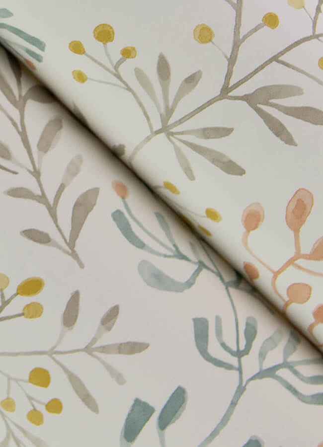 Tarragon Pastel Dainty Meadow Wallpaper - York Wallcoverings - 3125-72353
