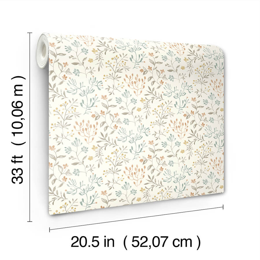tarragon-pastel-dainty-meadow-wallpaper-york-wallcoverings-3125-72353 - York Wallcoverings Wallpaper