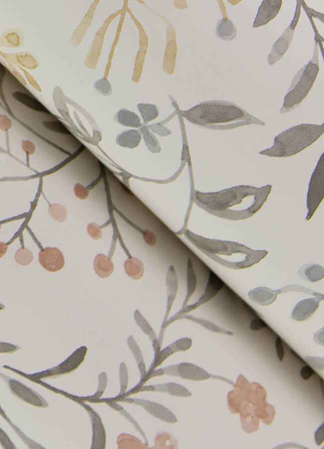 Tarragon Grey Dainty Meadow Wallpaper - York Wallcoverings - 3125-72356