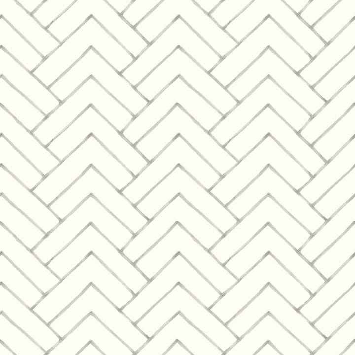Oswin Grey Tiered Herringbone Wallpaper - York Wallcoverings - 3125-72364 - York Wallcoverings Wallpaper