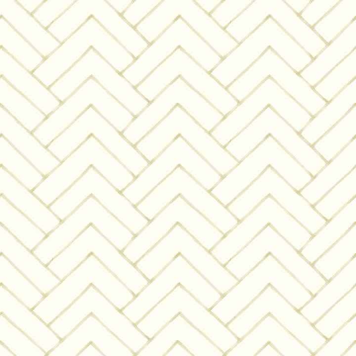 Oswin Light Yellow Tiered Herringbone Wallpaper - York Wallcoverings - 3125-72365
