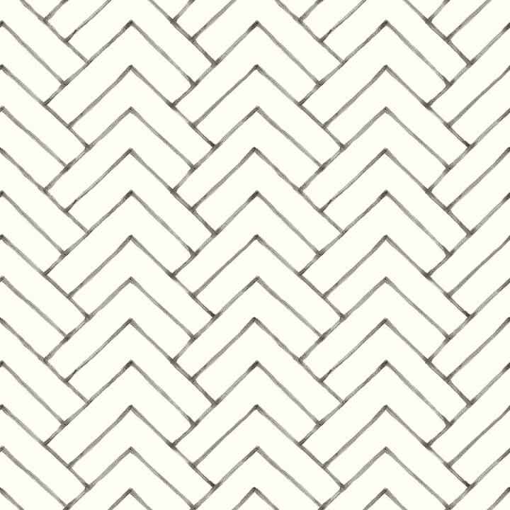 Oswin Black Tiered Herringbone Wallpaper - York Wallcoverings - 3125-72366 - York Wallcoverings Wallpaper