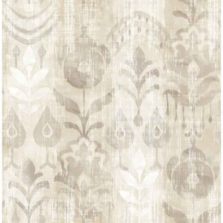 Pavord Neutral Floral Shibori Wallpaper - York Wallcoverings - 4122-27015
