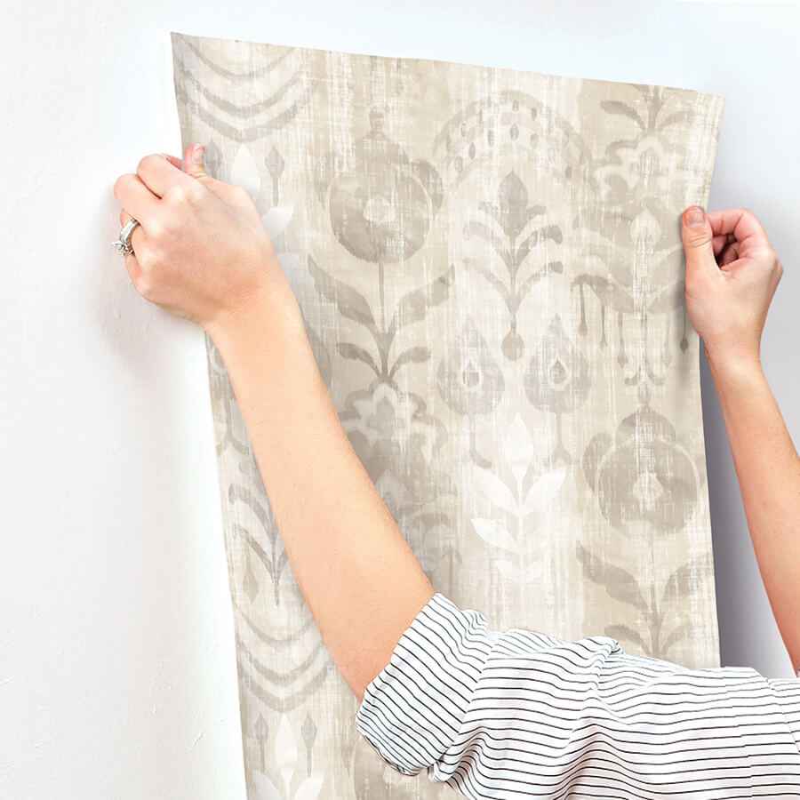 Pavord Neutral Floral Shibori Wallpaper - York Wallcoverings - 4122-27015 - York Wallcoverings Wallpaper