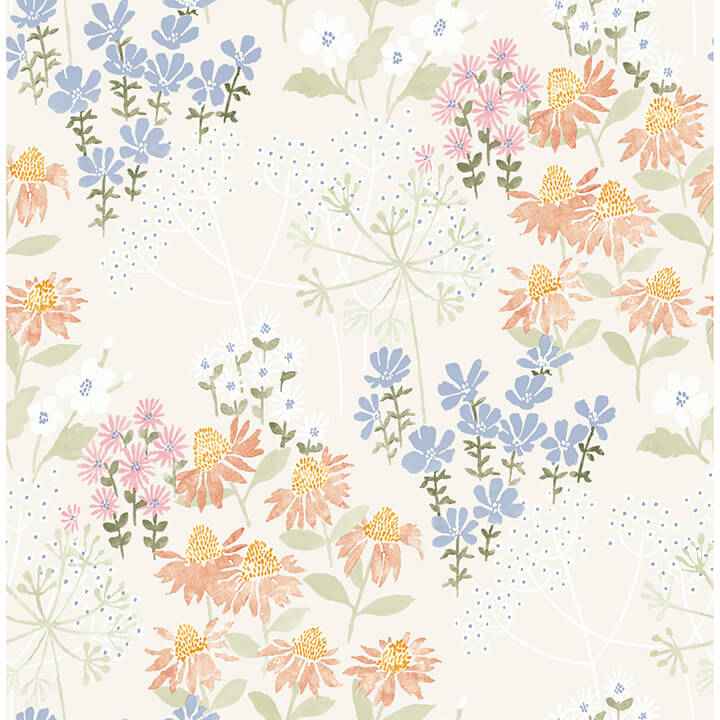 Cultivate Pastel Springtime Blooms Wallpaper - York Wallcoverings - 4122-27020