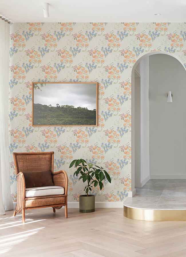 Cultivate Pastel Springtime Blooms Wallpaper - York Wallcoverings - 4122-27020 - York Wallcoverings Wallpaper