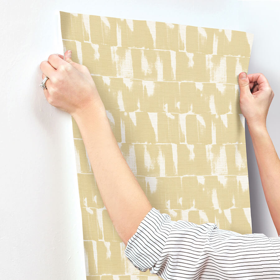 Bancroft Gold Artistic Stripe Wallpaper - York Wallcoverings - 4122-27021 - York Wallcoverings Wallpaper