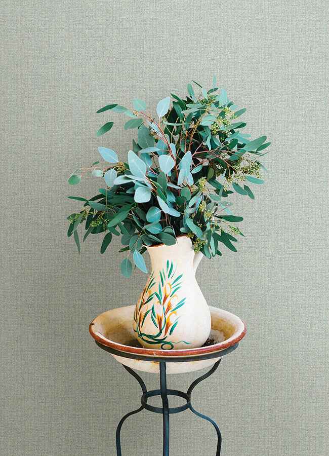 Lawndale Sage Textured Pinstripe Wallpaper - York Wallcoverings - 4122-27029 - York Wallcoverings Wallpaper