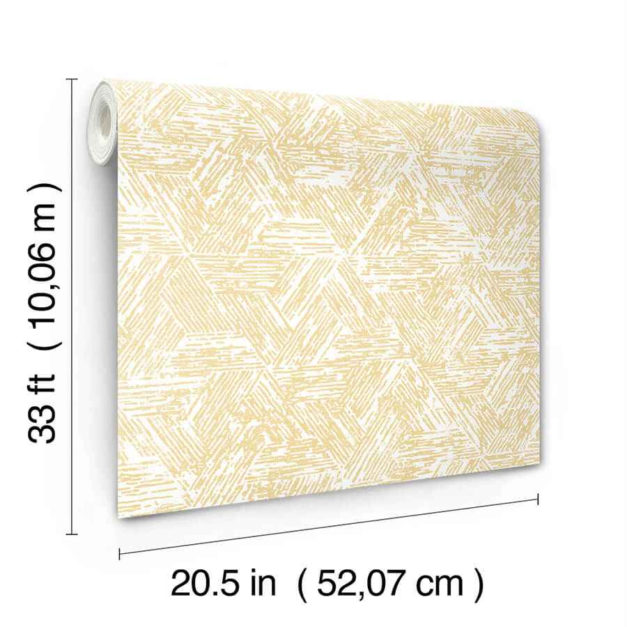 Retreat Yellow Quilted Geometric Wallpaper - York Wallcoverings - 4122-27032 - York Wallcoverings Wallpaper