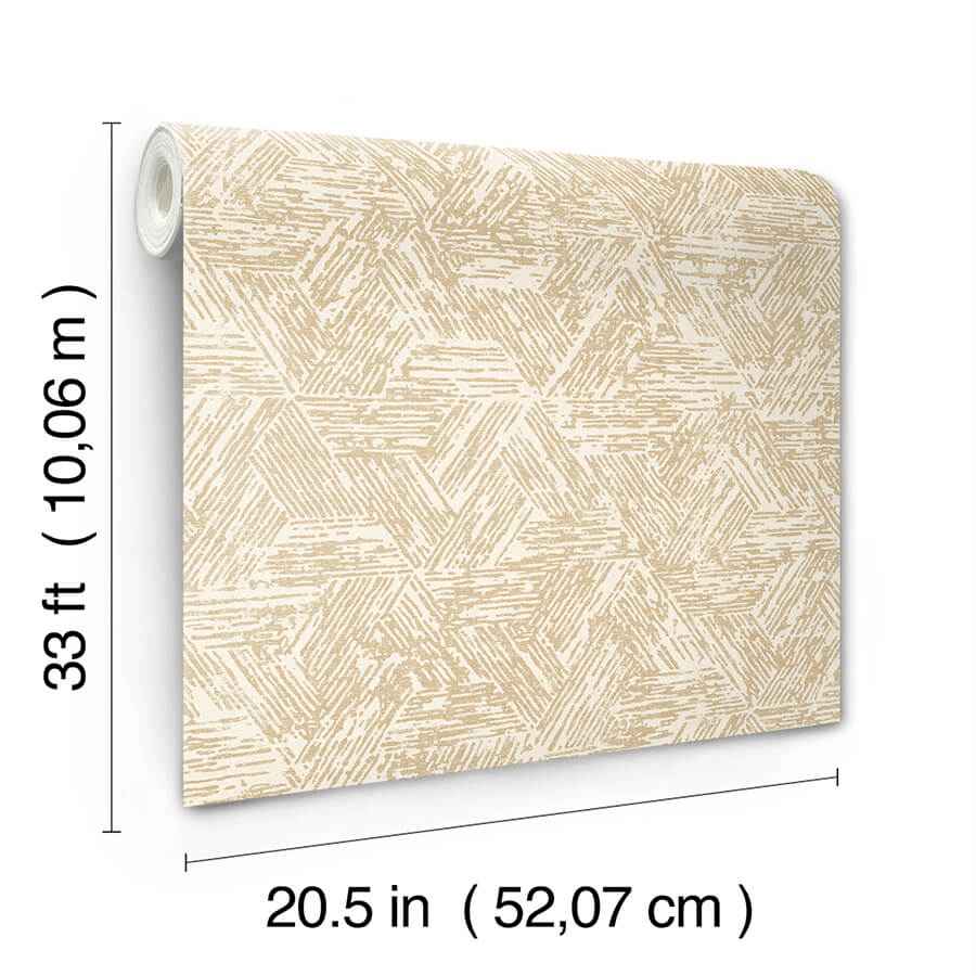 Retreat Light Brown Quilted Geometric Wallpaper - York Wallcoverings - 4122-27033 - York Wallcoverings Wallpaper