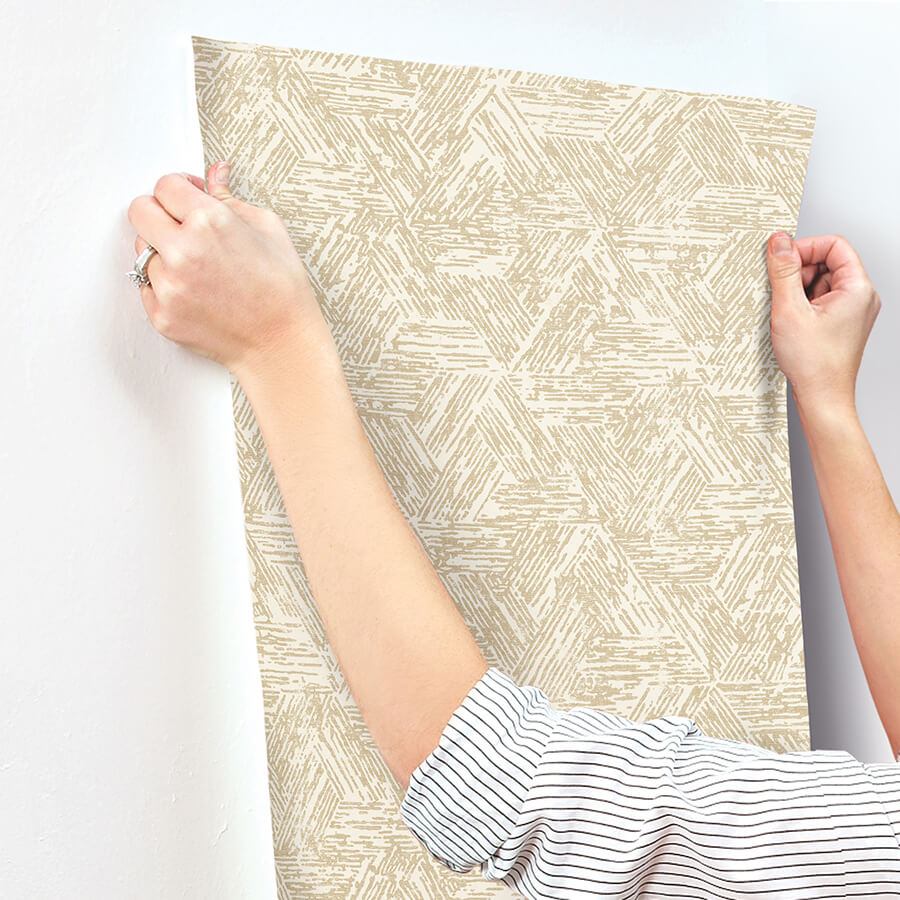 retreat-light-brown-quilted-geometric-wallpaper-york-wallcoverings-4122-27033 - York Wallcoverings Wallpaper