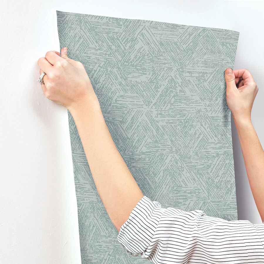 Retreat Denim Quilted Geometric Wallpaper - York Wallcoverings - 4122-27036 - York Wallcoverings Wallpaper