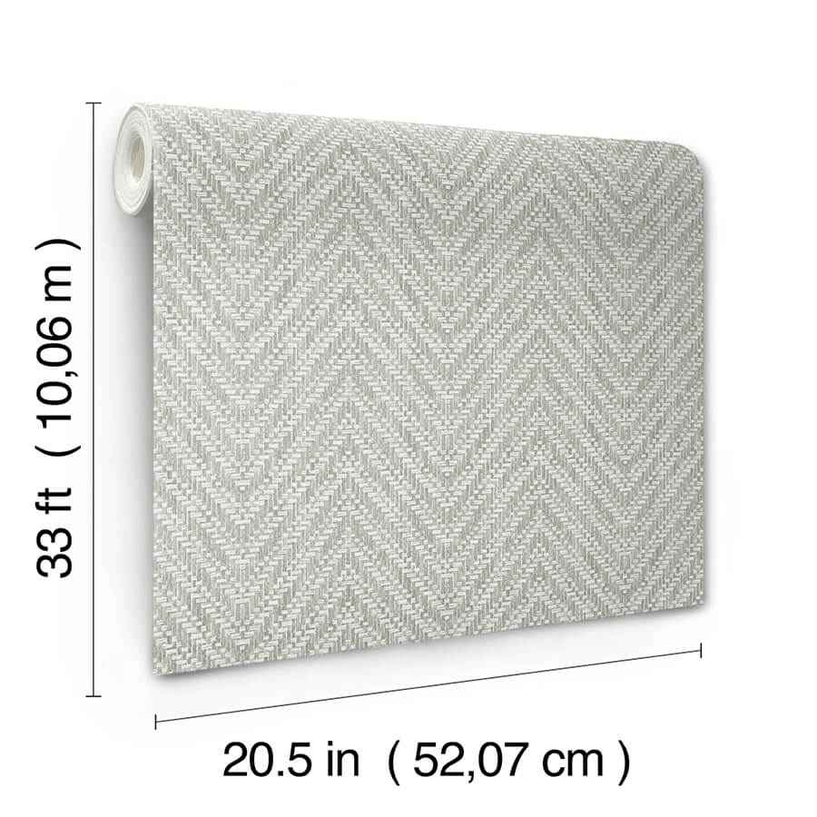 Glynn Sterling Chevron Wallpaper - York Wallcoverings - 4122-27042 - York Wallcoverings Wallpaper