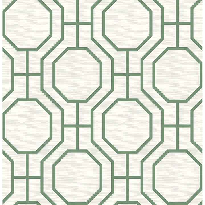 Manor Green Geometric Trellis Wallpaper - York Wallcoverings - 4122-27047 - York Wallcoverings Wallpaper