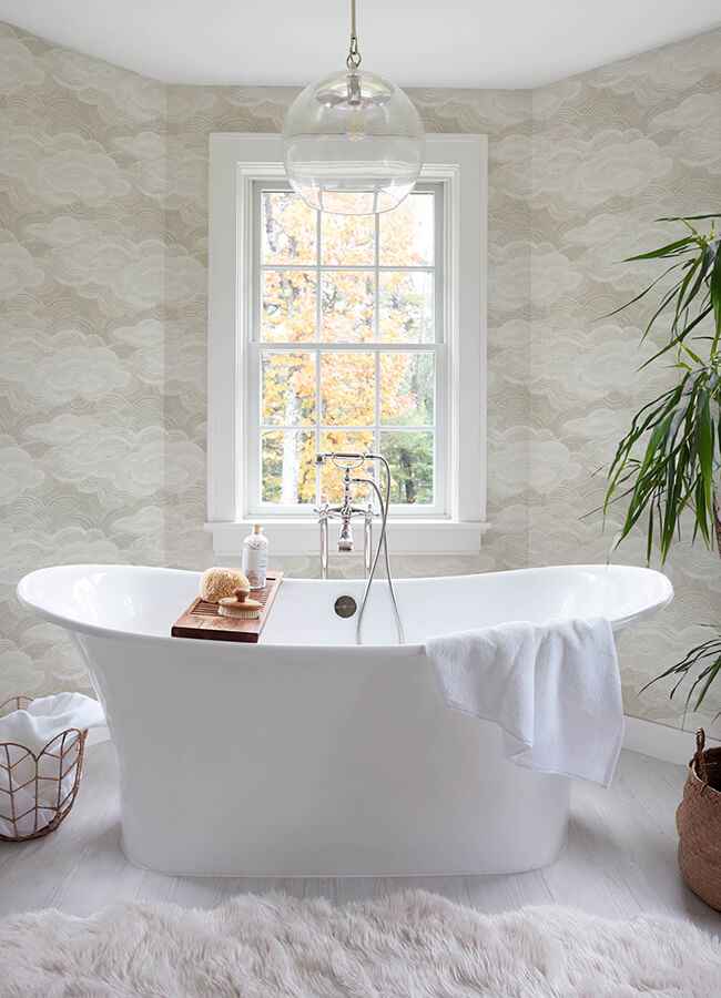 Vision Pearl Stipple Clouds Wallpaper - York Wallcoverings - 4122-72405 - York Wallcoverings Wallpaper