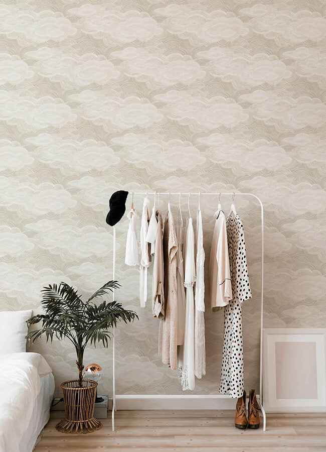 Vision Pearl Stipple Clouds Wallpaper - York Wallcoverings - 4122-72405 - York Wallcoverings Wallpaper