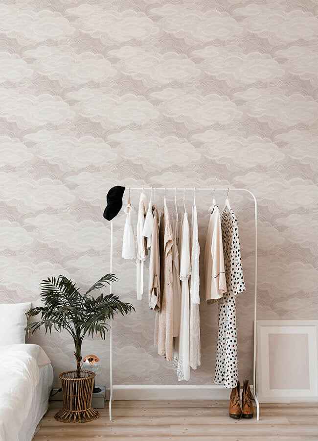 Vision Lavender Stipple Clouds Wallpaper - York Wallcoverings - 4122-72407 - York Wallcoverings Wallpaper