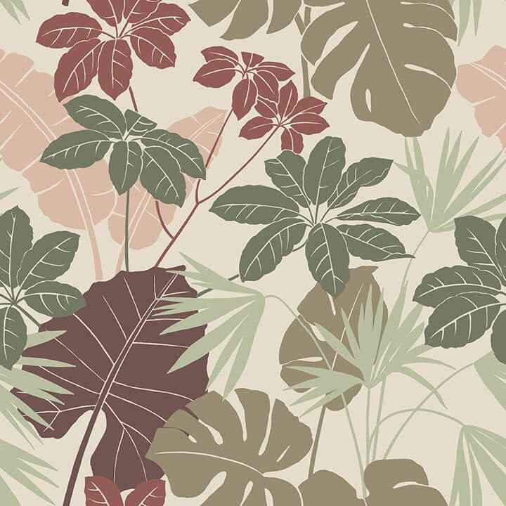 Medellin Neutral Rainforest Floor Wallpaper - York Wallcoverings - 4122-72408