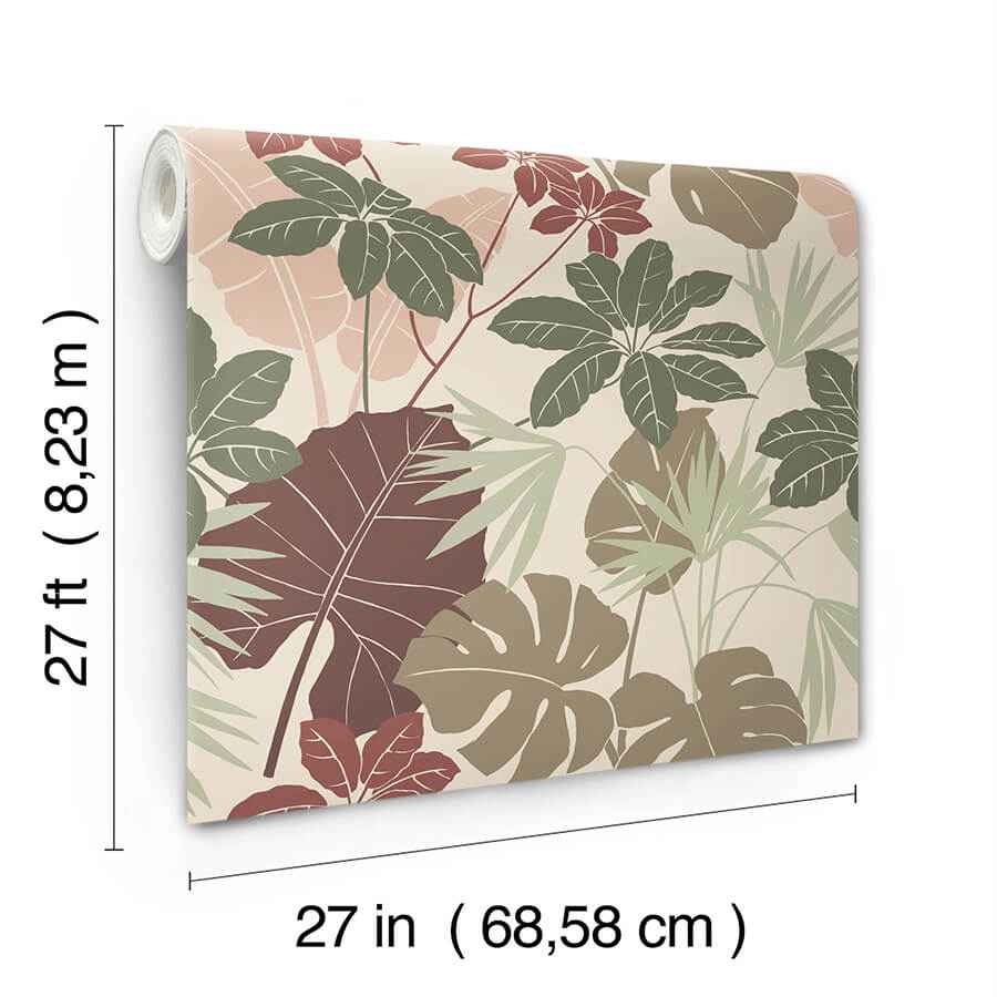 Medellin Neutral Rainforest Floor Wallpaper - York Wallcoverings - 4122-72408 - York Wallcoverings Wallpaper