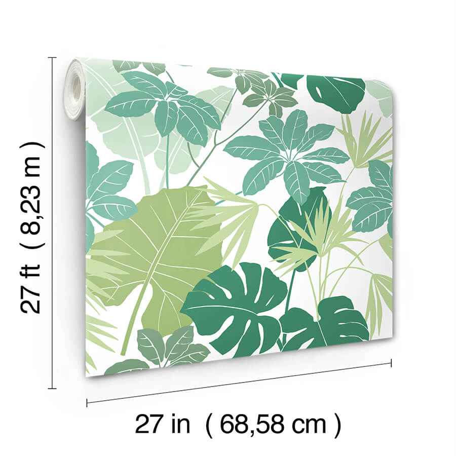 Medellin Green Rainforest Floor Wallpaper - York Wallcoverings - 4122-72409 - York Wallcoverings Wallpaper