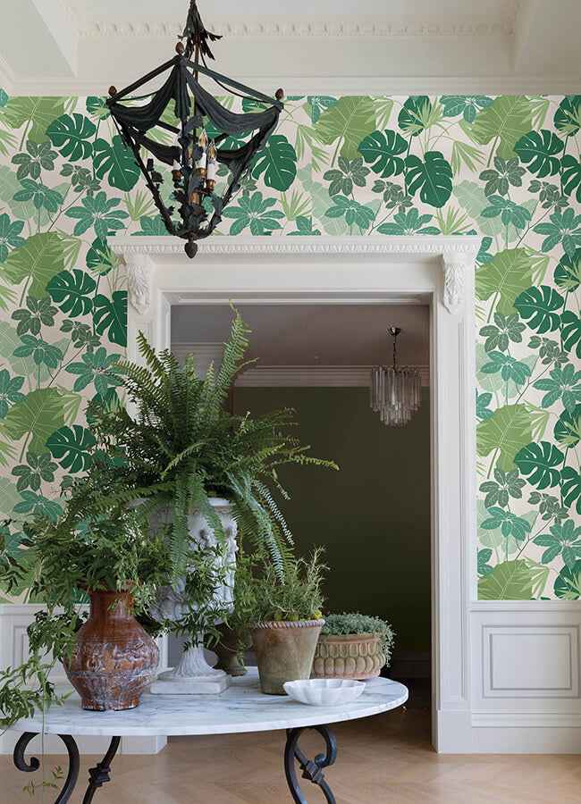 Medellin Green Rainforest Floor Wallpaper - York Wallcoverings - 4122-72409 - York Wallcoverings Wallpaper