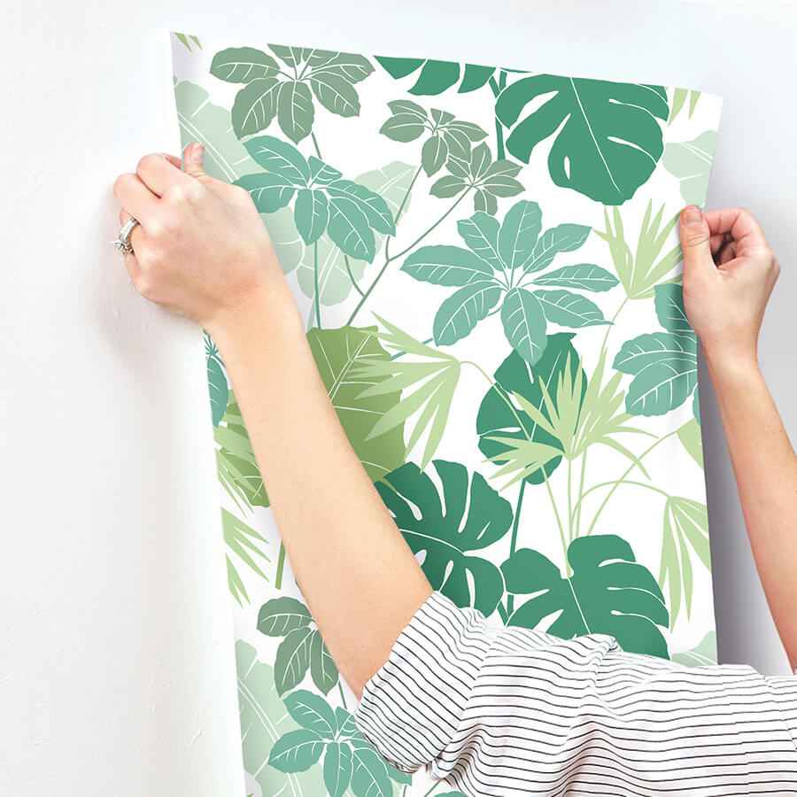 Medellin Green Rainforest Floor Wallpaper - York Wallcoverings - 4122-72409 - York Wallcoverings Wallpaper