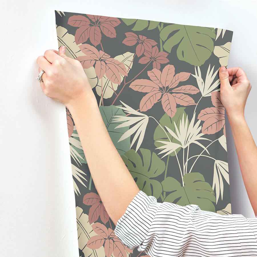 Medellin Black Rainforest Floor Wallpaper - York Wallcoverings - 4122-72410 - York Wallcoverings Wallpaper