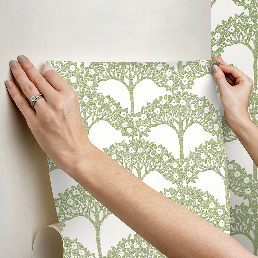 green-finley-peel-and-stick-wallpaper-york-wallcoverings-nus4987 - York Wallcoverings Wallpaper